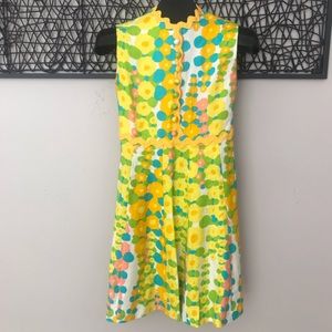 1960 Mod Dress Couture Designer Yvelaine Paris